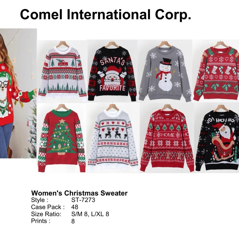 Women's Christmas Sweater - Red and Green